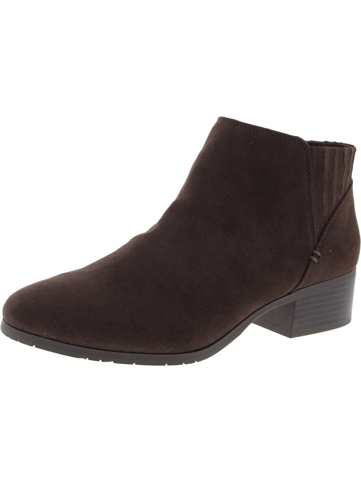 Kenneth Cole Reaction Womens Shea Zipper Faux Suede Ankle Boots